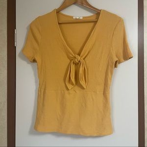 Pleione yellow knit top